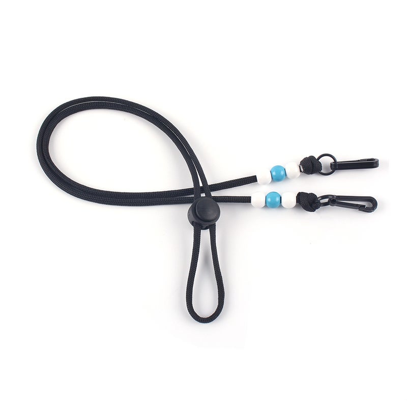 Simple Solid Color Mask Cord Black 