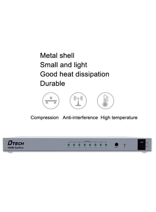 DTECH DT-7148 HDMI 2.0 1 In 8 Out 4K X 2K HD Splitter, CN Plug - Image 5