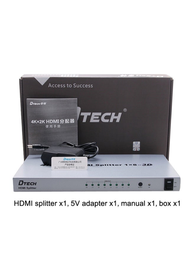 DTECH DT-7148 HDMI 2.0 1 In 8 Out 4K X 2K HD Splitter, CN Plug - Image 3