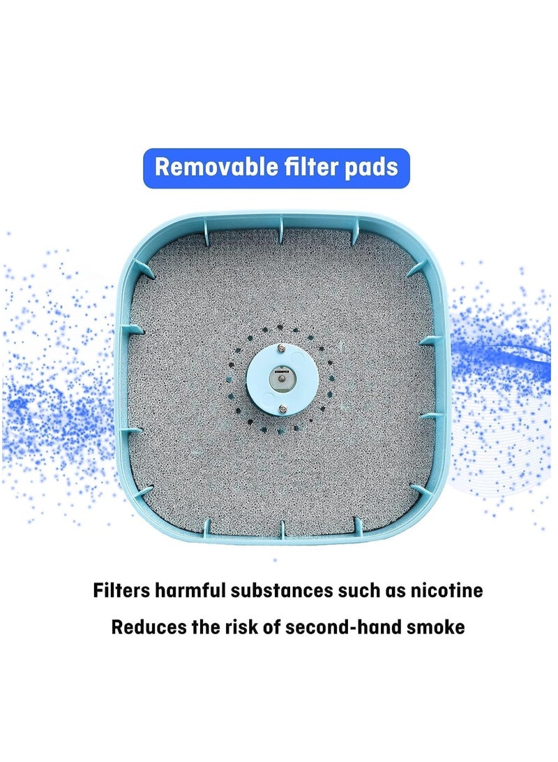 Smokeless Ashtrays for Car Indoor, 2 in 1 Air Purifier Multifunctional Negative Ion Air Fresher for Home,Office, Outdoor Blue - Image 5