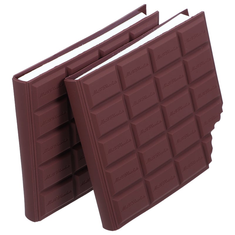 2Pcs Chocolate Shaped Cover Notepad Binding Pocket Notebook Portable Mini for Friends - Image 4