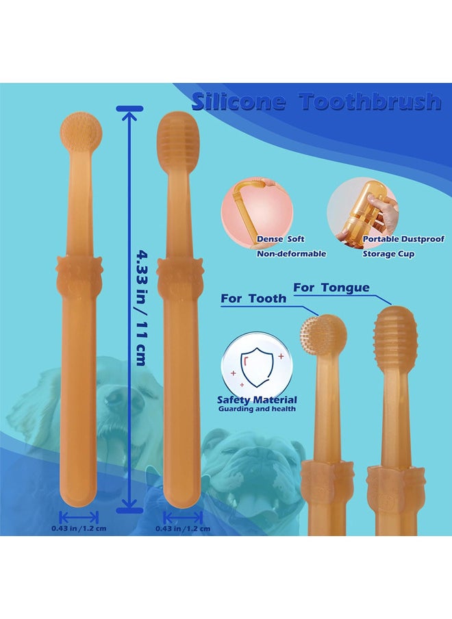 Neostyle Pet Toothbrush, 360 ° Cat Finger Cover Toothbrush for Cleaning Tongue Coating and Tooth Care(Toothbrush set-2pcs)  - Image 5