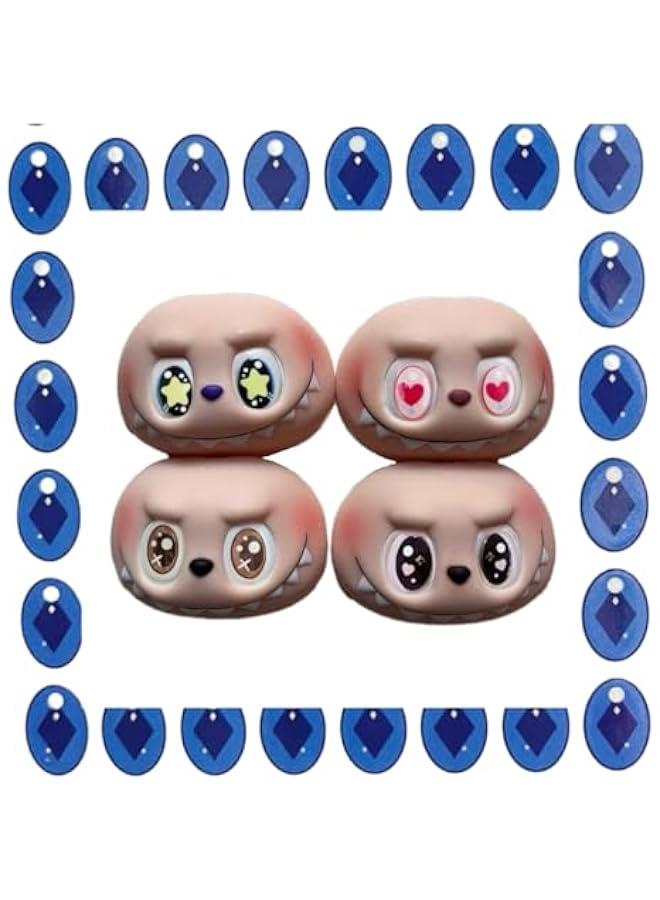 Arabest 28 Pairs Decorative Eye Stickers for LABUBU Dolls，Eye Stickers Cute Cartoon Eyes for DIY LABUBU Dolls (F6 for Have a seat)  - Image 4
