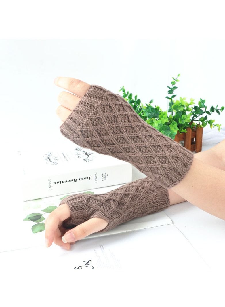 Loquat Fingerless Cotton Polyester Gloves Sleeves 