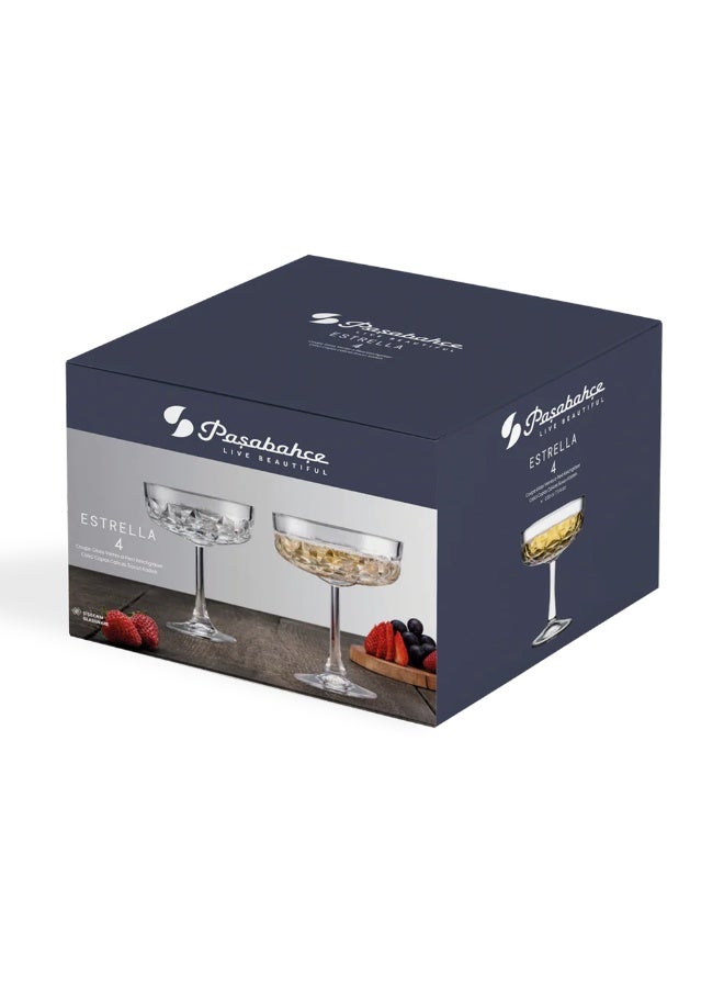 Paşabahçe كوب زجاجي باستاباشي استريلا 235 مل - مجموعة أكواب كوكتيل مكونة من 4 قطع - Image 2