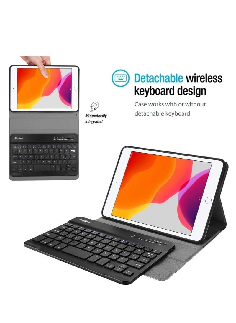 Generic - iPad Mini Keyboard Case for iPad Mini 5 2019 Mini  Mini 1 2 3 Slim Lightweight Smart Cover with Magnetically Detachable Wireless Keyboard for iPad Mini 5/4/3 - Image 1