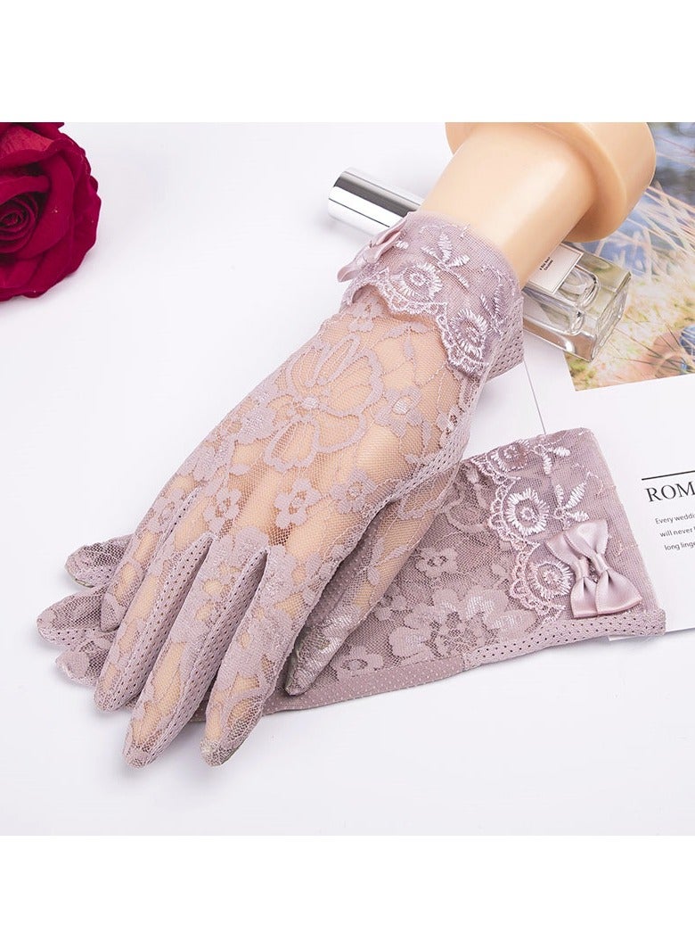 قفازات زهرية أنيقة وقفازات قوس قصيرة أنيقة غير مزلقة لحفلات الزفاف - Image 3