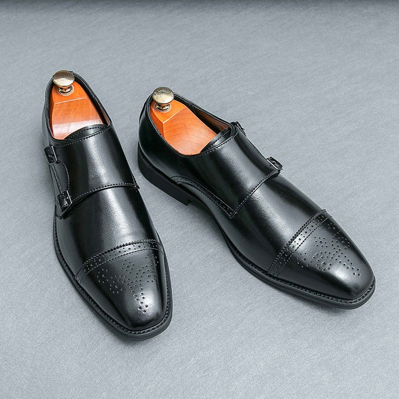 Men'S Large Size British Pointed Leather Shoes For , Trendy Versatile Business Formal Shoes For Men, Wedding Groom And Groomsmen Leather Shoes - Image 5