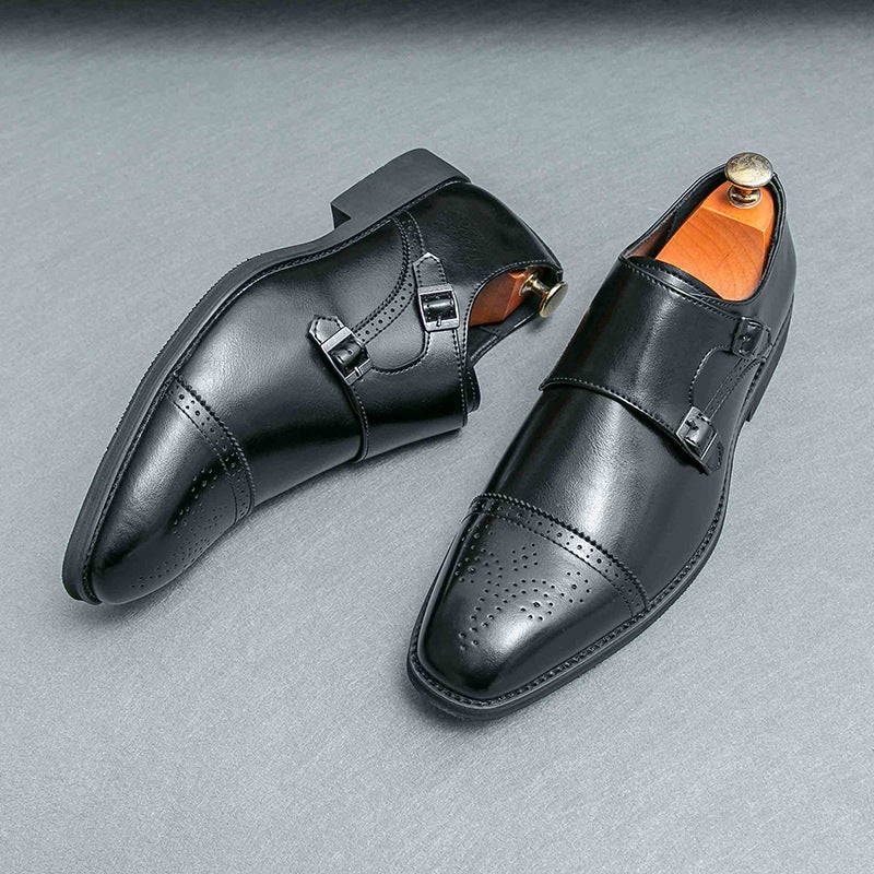 Men'S Large Size British Pointed Leather Shoes For , Trendy Versatile Business Formal Shoes For Men, Wedding Groom And Groomsmen Leather Shoes - Image 4