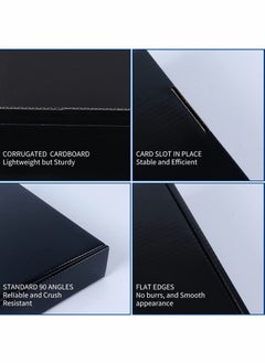 Y&D 15x10x4cm Black Shipping Boxes - 20 Pack Corrugated Cardboard Mailing Box Packaging for Small Business Tab Locking Literature Mailer Flat Empty Gift Packing Supplies  - Image 5
