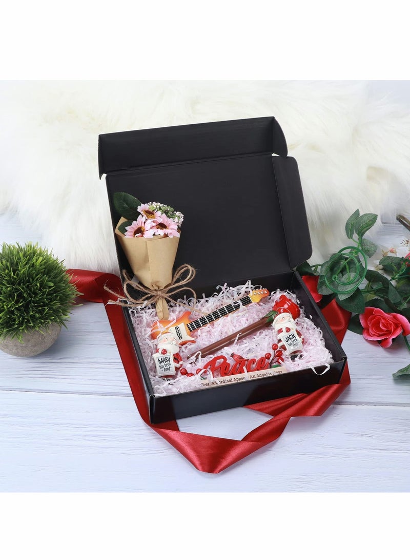 15x10x4cm Black Shipping Boxes - 20 Pack Corrugated Cardboard Mailing Box Packaging for Small Business Tab Locking Literature Mailer Flat Empty Gift Packing Supplies