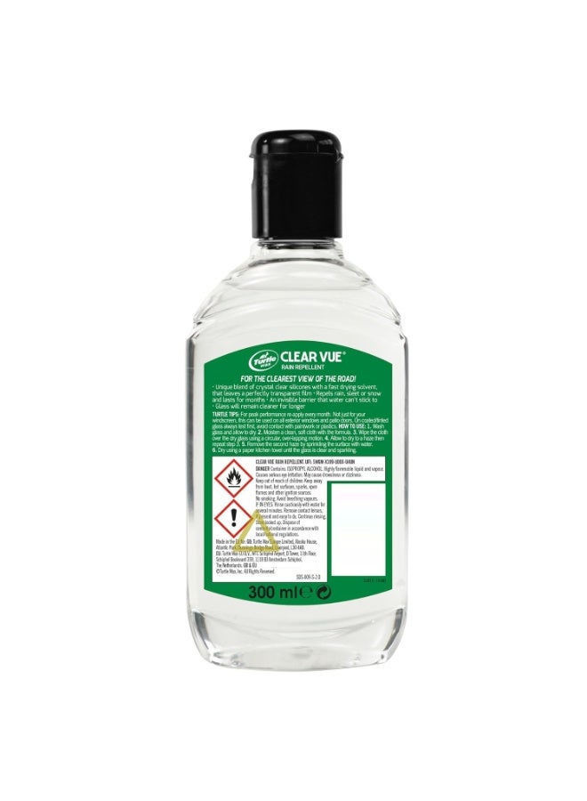 Turtle wax Clearvue Rain Repellent Repels Rain Sleet & Snow For Improved Visibility 300 ML - Image 2