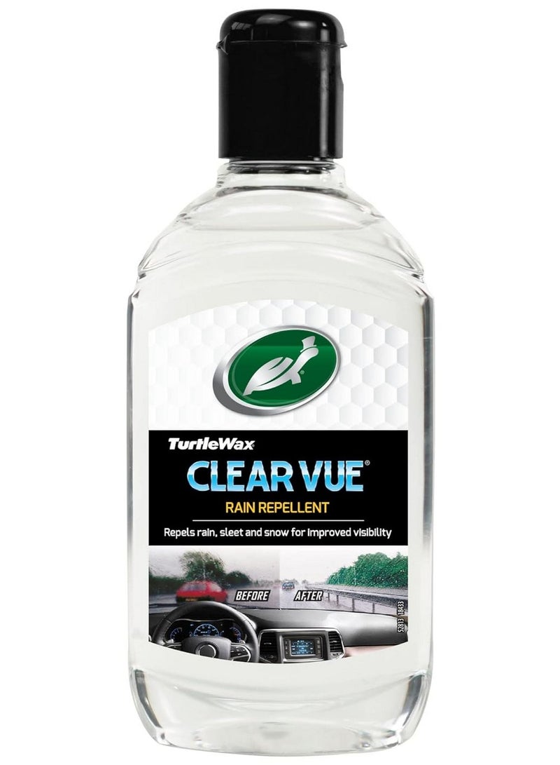 Turtle wax Clearvue Rain Repellent Repels Rain Sleet & Snow For Improved Visibility 300 ML - Image 1