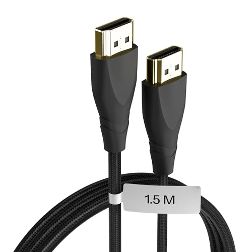 Basesailor HDMI 2.1 Cable 1.5M, Ultra High Speed 48Gbps Cord with Ethernet, 8K@60Hz 4K@120Hz UHD,Dolby Vision DTS,eARC,HDR10,3D, Compatible with TV,Monitor,Laptop,PS5,Xbox & HDMI Enabled Devices - Image 1