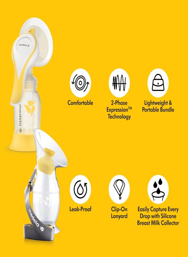 Medela Perfect Pair Bundle with Medela Harmony Manual Breast Pump & Silicone Breast Milk Collector, Lightweight and Discreet, Made Without BPA - Image 3