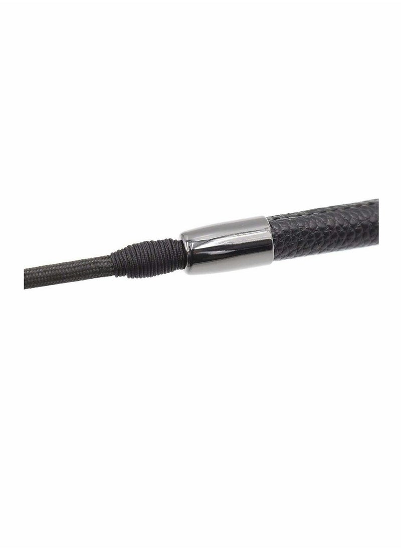 KASTWAVE 18 Inches Real Riding Crop English Whip, with Genuine Leather, Top Premium Quality Crops, Equestrianism Horse Crop Black Horse Whip Leathe  - Image 3
