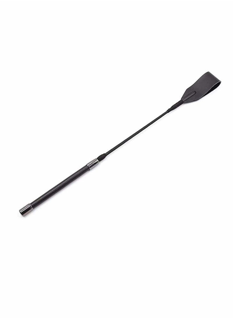 KASTWAVE 18 Inches Real Riding Crop English Whip, with Genuine Leather, Top Premium Quality Crops, Equestrianism Horse Crop Black Horse Whip Leathe  - Image 2