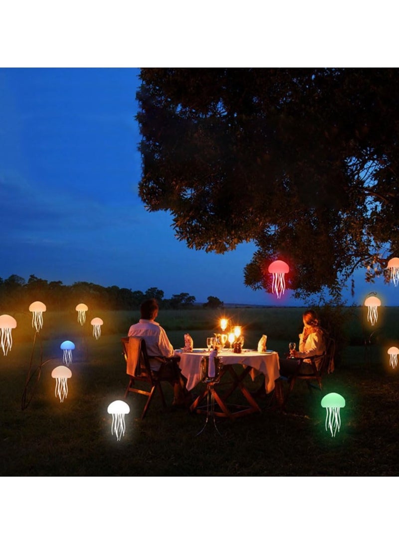 اورورا مصباح ليلي LED من AURORA Jellyfish، مصباح لمس RGB قابل لإعادة الشحن مع تحكم صوتي - مصباح طاولة ومعلق لغرفة النوم - Image 3