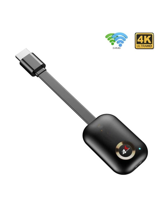 جهاز G9 Plus اللاسلكي بتقنية واي فاي، يدعم شبكات 2.4 جيجا هرتز و5 جيجا هرتز، بدقة 1080 بكسل/4K، مزود بمنفذ HDMI، لعكس الشاشة وبث المحتوى. - Image 1