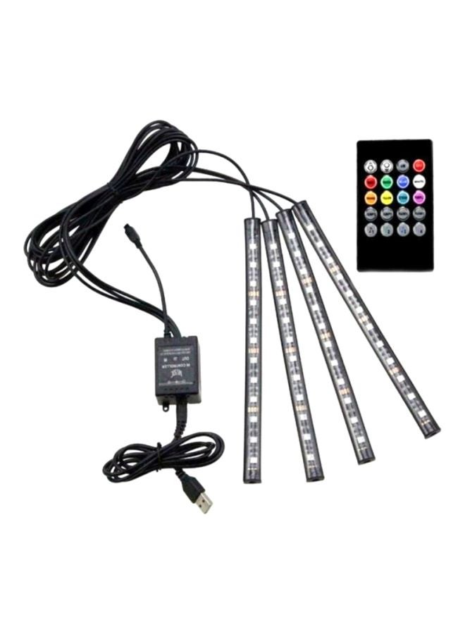 MUNTAQI 4-Piece LED Car Interior Lights With Remote