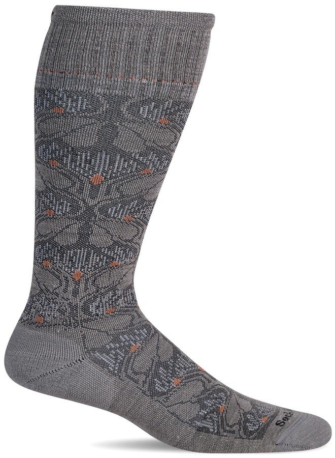 Sockwell Women's Floral Tapestry Moderate Graduated Compression Sock, Putty - S/M - Image 1