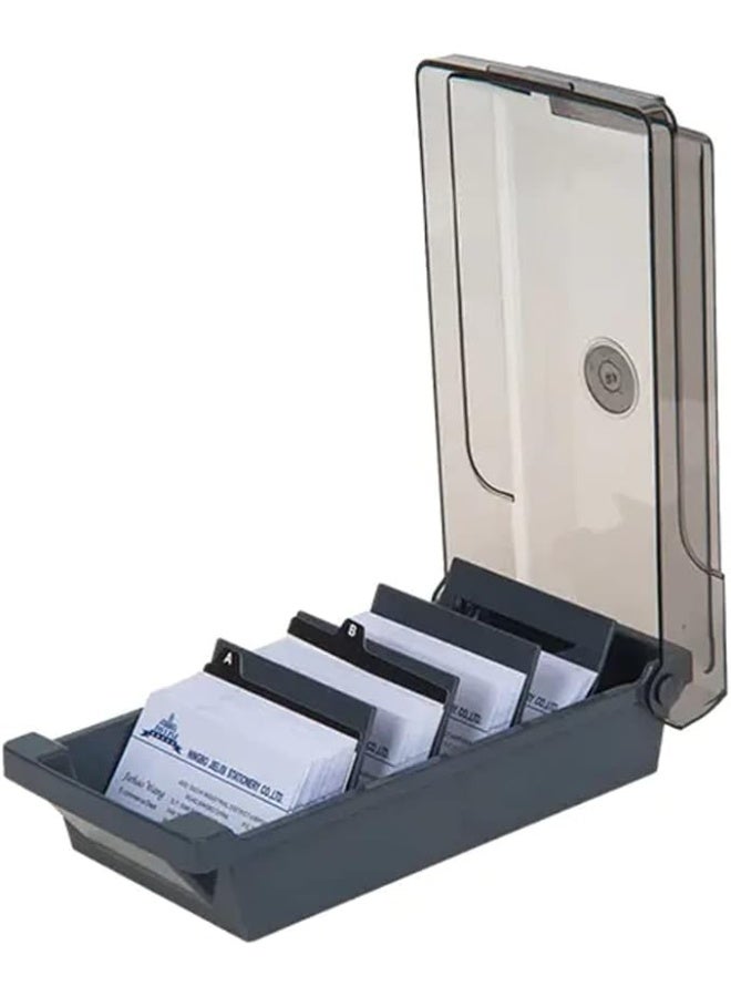 chrome Business Card Holder/Visiting Card Holder 500 Cards, Grey, Small - Image 1