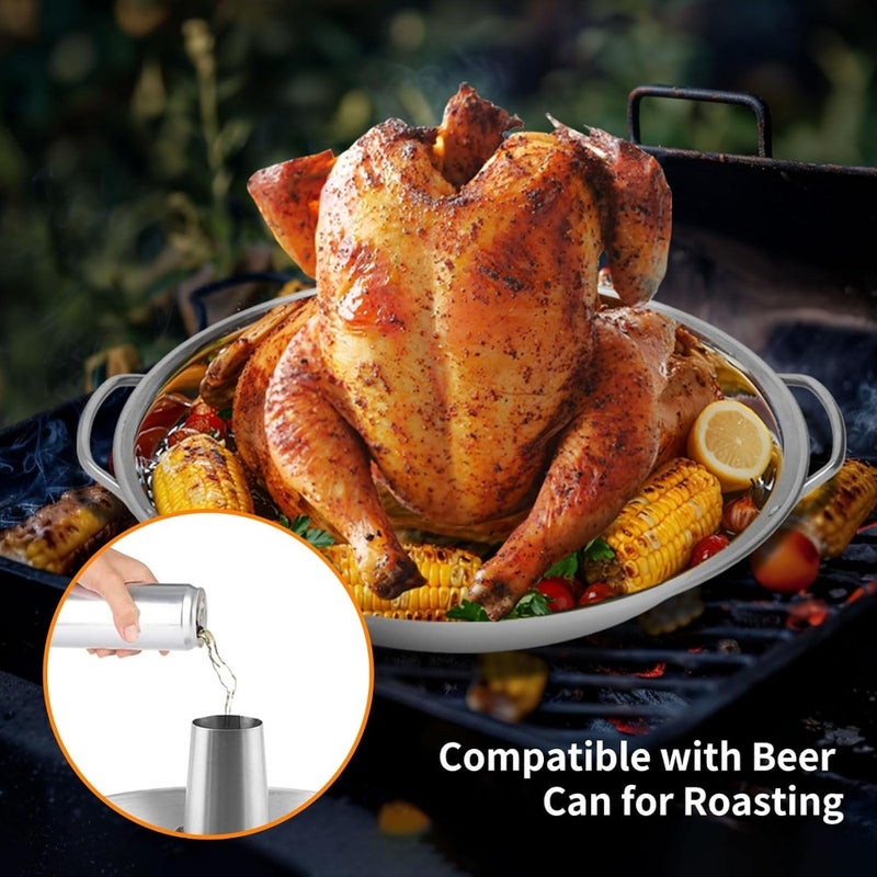 Chicken Holder for Grill Smoker Oven, Stainless Steel Vertical Roaster Rack, Vertical Butt Chicken Stand Roaster, BBQ Rack Barbeque Accessories - Image 3