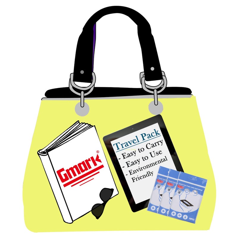 Gmark Portable Paper Toilet Seat Covers Travel Packs (100 PCS) XL size Thick Strength Strong 100% Virgin Paper Disposable Flushable Biodegradable Camping Airplane Travel Potty Training GM2002A - Image 4