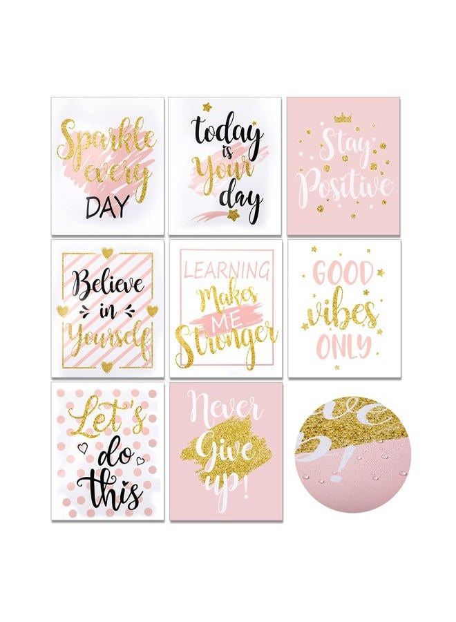 Clabby Motivational Art Print, 8 x 10 Inch, Wall Art for Bedrooms, Gold Powder Prints, Inspirational Posters for Girls - Image 1
