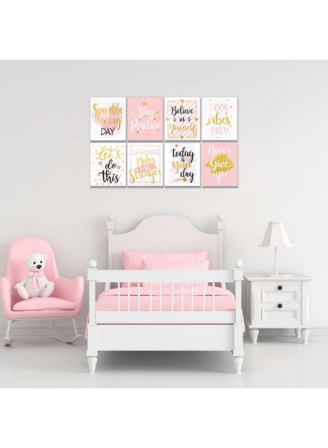 Clabby Motivational Art Print, 8 x 10 Inch, Wall Art for Bedrooms, Gold Powder Prints, Inspirational Posters for Girls - Image 4