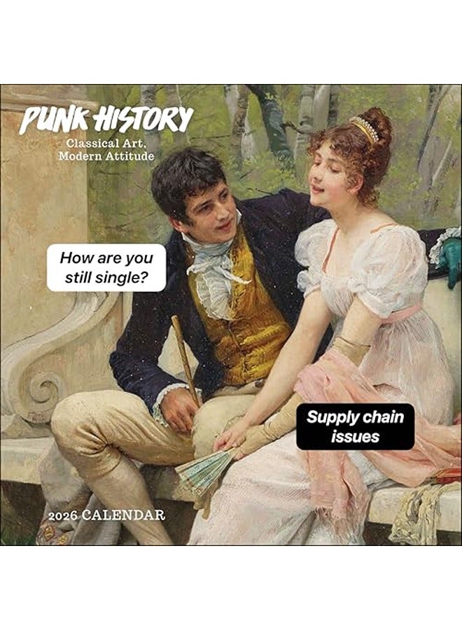 Punk History 2026 Wall Calendar: Classical Art, Modern Attitude