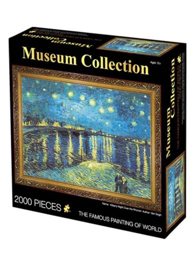 2000-Piece Starry Night Jigsaw Puzzle Set 13.22x10.04x2.24cm - Image 2