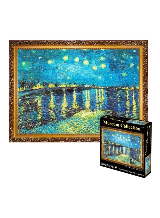 2000-Piece Starry Night Jigsaw Puzzle Set 13.22x10.04x2.24cm - Image 1