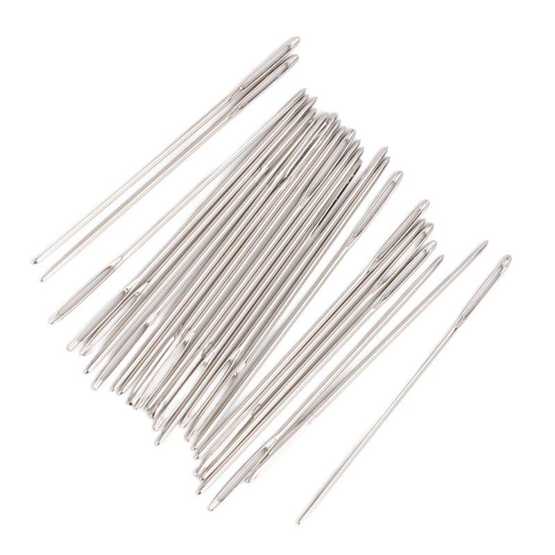 Big Eye Sewing Needles Pack of 25 Without Point Stainless Steel for Hand Embroidery No. 22 - Image 3