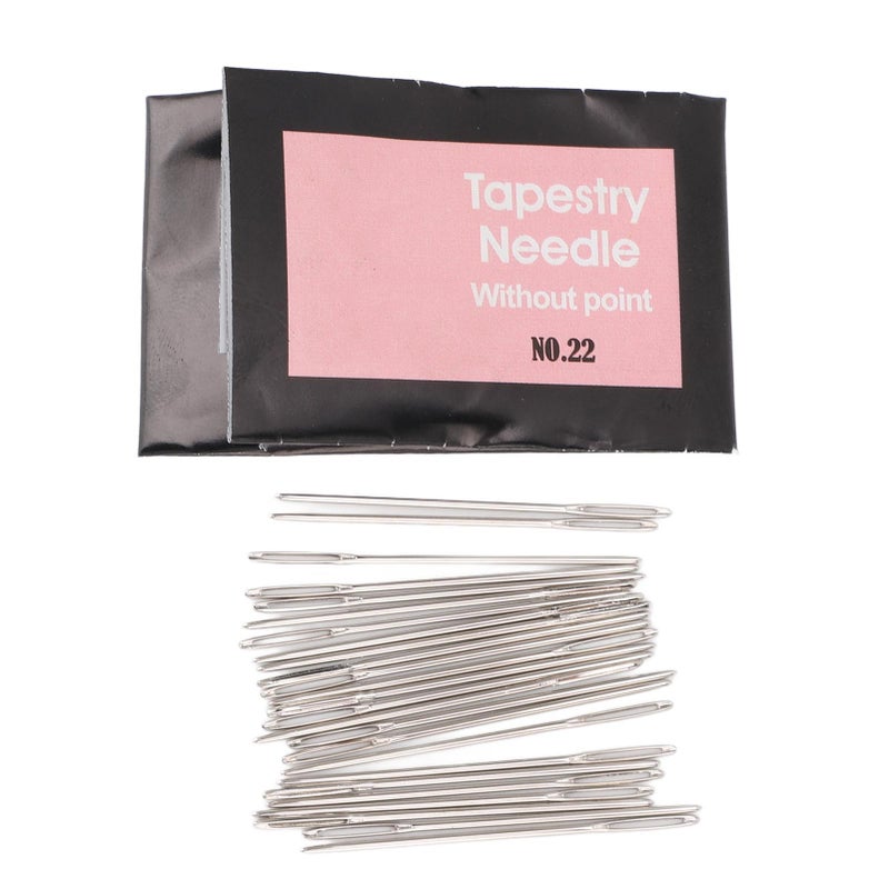 Big Eye Sewing Needles Pack of 25 Without Point Stainless Steel for Hand Embroidery No. 22 - Image 1