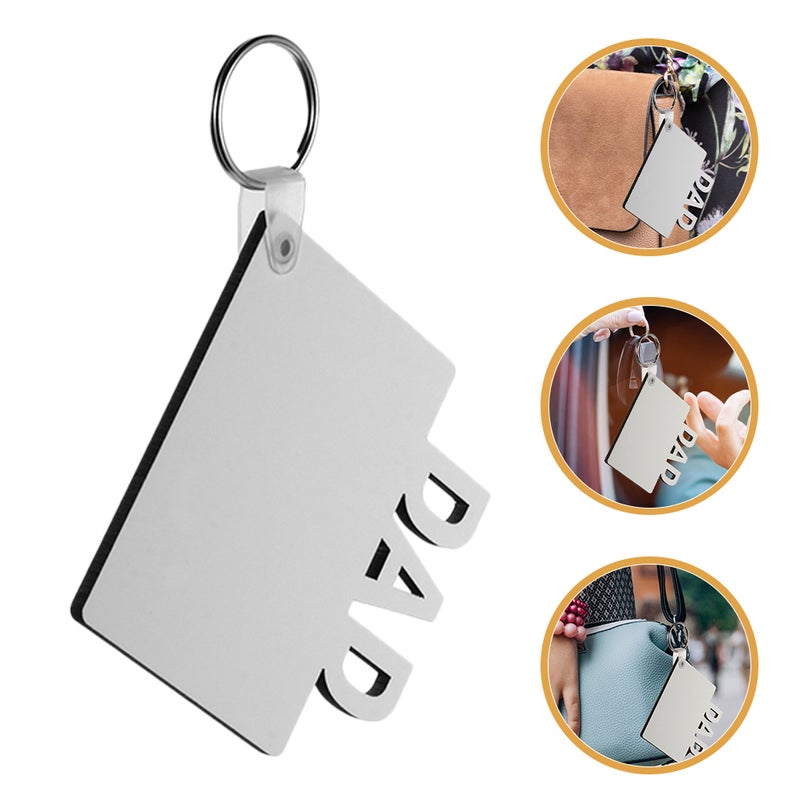 5pcs Sublimation Keychain Blanks Keychain Heat Transfer Keychain Holiday DIY - Image 2