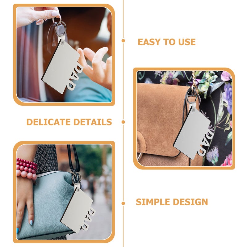 5pcs Sublimation Keychain Blanks Keychain Heat Transfer Keychain Holiday DIY - Image 4