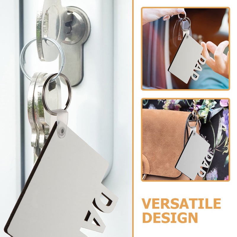 5pcs Sublimation Keychain Blanks Keychain Heat Transfer Keychain Holiday DIY - Image 3