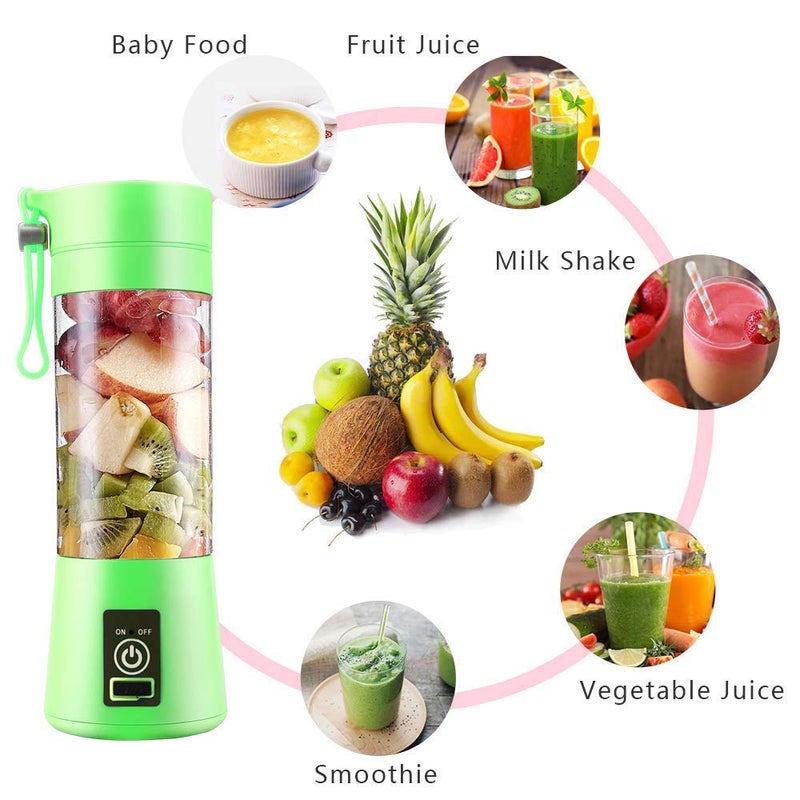 Amextrian Rechargeable Portable Electric Mini USB Juicer Bottle Blender for Making Juice Shake Smoothies - Image 3