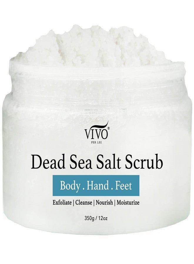 Vivo Per Lei Body Scrub - Exfoliating Body Scrub with Dead Sea Minerals - Dead Sea Salt Scrub for Hands & Legs - Body Exfoliant for a Supple Beach Body - 350 g/ 12.34 oz - Image 1