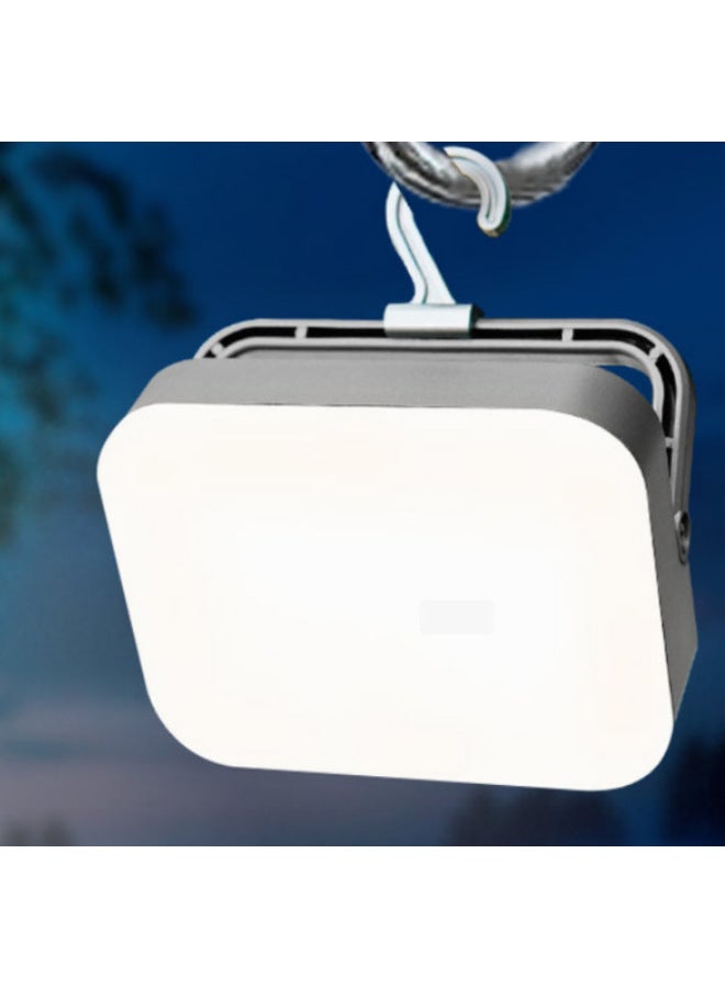 Explosions LED Camping Lamp Tent Lamp Night Market Stall Emergency High Brightness Outdoor Camping Lamp Camp Lamp-Color:【silver】 Regular 2400 Mah With Magnetic Suction/free Hook No Invoice - Image 1