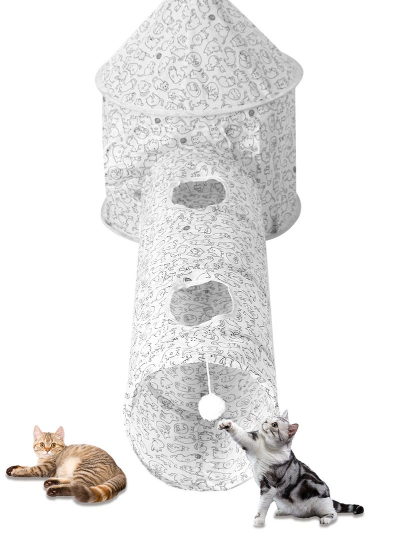 كيدل لعب القط نفق اللعب التفاعلي للقطط ، الأرانب نفق اللعب القط للتدريب على اللعب في الأماكن الداخلية والخارجية - Image 3