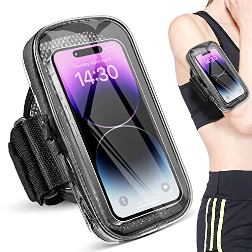 NITMTYOU Phone Holder for Running, Armband for iPhone 16 15 14 13 Pro Max 12 11 Plus X Samsung Android Up to 6.9'', Universal Arm Bands Bag with Key Card Pocket for Exercise Walking Workout Fitness - Image 1