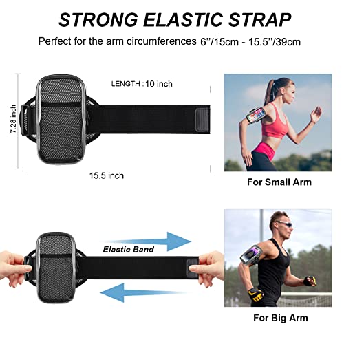 NITMTYOU Phone Holder for Running, Armband for iPhone 16 15 14 13 Pro Max 12 11 Plus X Samsung Android Up to 6.9'', Universal Arm Bands Bag with Key Card Pocket for Exercise Walking Workout Fitness - Image 5
