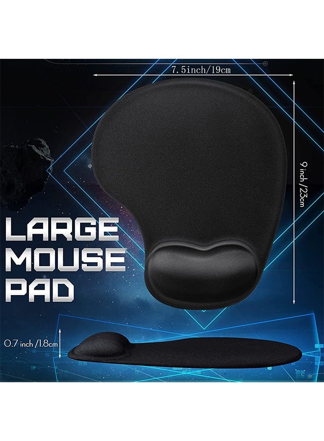 Ergonomic Mouse Pads with Comfortable and Cooling Gel Wrist Rest Support, Durable and Washable for Easy Cleaning