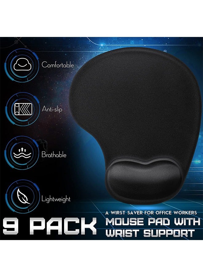 Ergonomic Mouse Pads with Comfortable and Cooling Gel Wrist Rest Support, Durable and Washable for Easy Cleaning