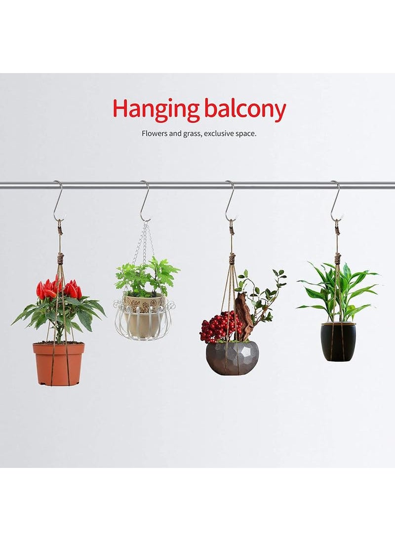 XVIA XVIA Heavy Duty S Shaped Metal Hook Hanging Hangers Hooks for Kitchen Bathroom Bedroom and Office Pan Pot Coat Bag Plants20PCS  - Image 2