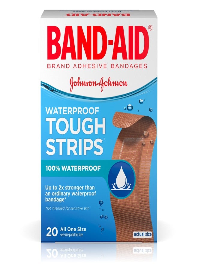 BAND-AID Waterproof Tough-Strips Bandages 20 ea (Pack of 6