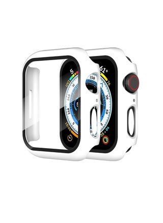 حافظة واقية مع واقي شاشة من الزجاج المقوى متوافق مع ساعة Apple Watch Series 8 7 مقاس 45 مم، غطاء صلب متين من البولي كربونات بتصميم نحيف ومقاوم للخدش ومقاوم للصدمات لساعة iWatch مقاس 45 مم - pzsku/ZA749B4DDAE34FEDD6B9FZ/45/_/1721829557/a6602901-4051-409a-a7b7-dffafabe33c5