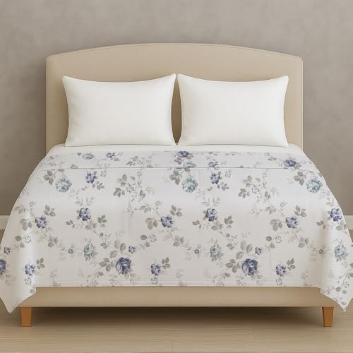 LINENWALAS Luxury Reversible Cotton Dohar Single Bed | 300 TC | 3-Layered AC Blanket with 250 GSM Cotton Filling | Ultra-Soft, Lightweight | Summer Throw Blanket (60x90 Inches, Vineyard) - Image 2